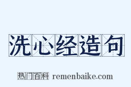 洗心经造句是什么意思的图片